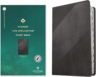 NLT Student Life Application Study Bible, Filament Enabled (LeatherLike, Charcoal Gray Striped, Indexed, Red Letter)