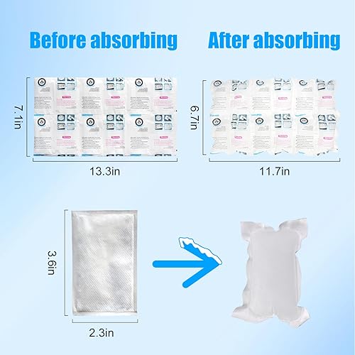 Vista 6 de WORLD-BIO Shipping Ice Packs Small Cold Packs for Food Shipping, Long Lasting Dry Ice Packs for Coolers, Reusable Ice Sheets for Coolers Freezer