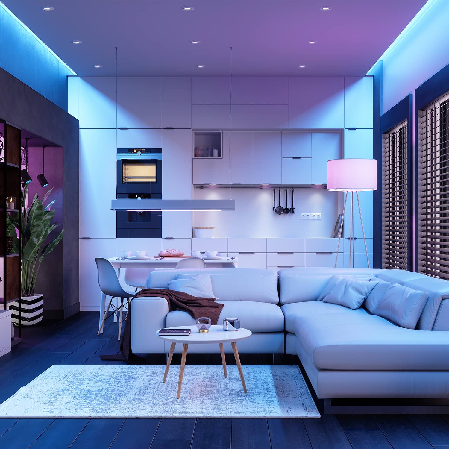 Sonnewelt 40 x 1 m profil LED aluminium, profil aluminiowy LED w kształcie litery U do taśm LED / pasków / pasków (1-12 mm) z osłoną, w zestawie zaślepki i klipsy montażowe do taśm LED