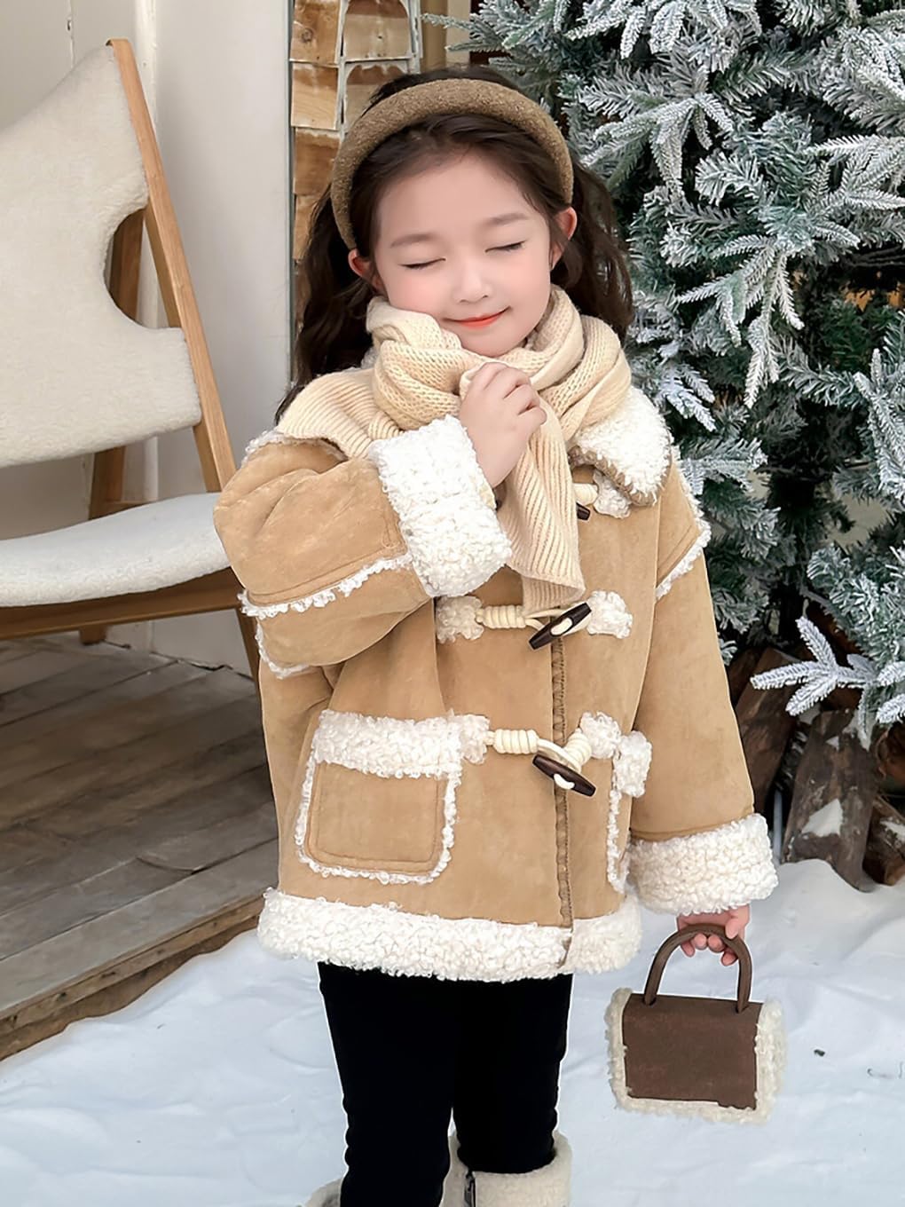 [ANGELCITY] 子供服 ボアジャケット 女の子 ムートンコート もこもこ ボアコート ガールズ 裏起毛 アウター ロング丈