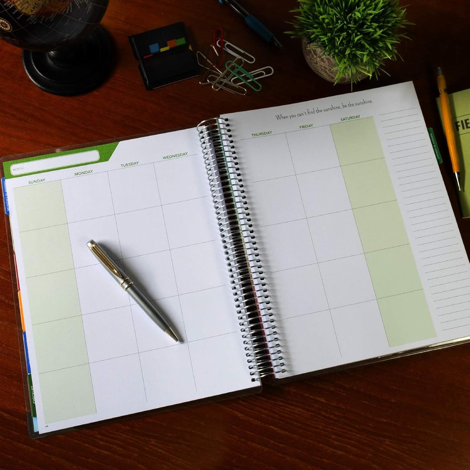 Elan Publishing Company DELUXE Undated Teacher Planner: 8.5x11 Includes 7 Periods, Page Tabs, Bookmark, Planning Stickers, Pocket Folder Daily Weekly Monthly Planner Yearly Agenda (Pink Marble)