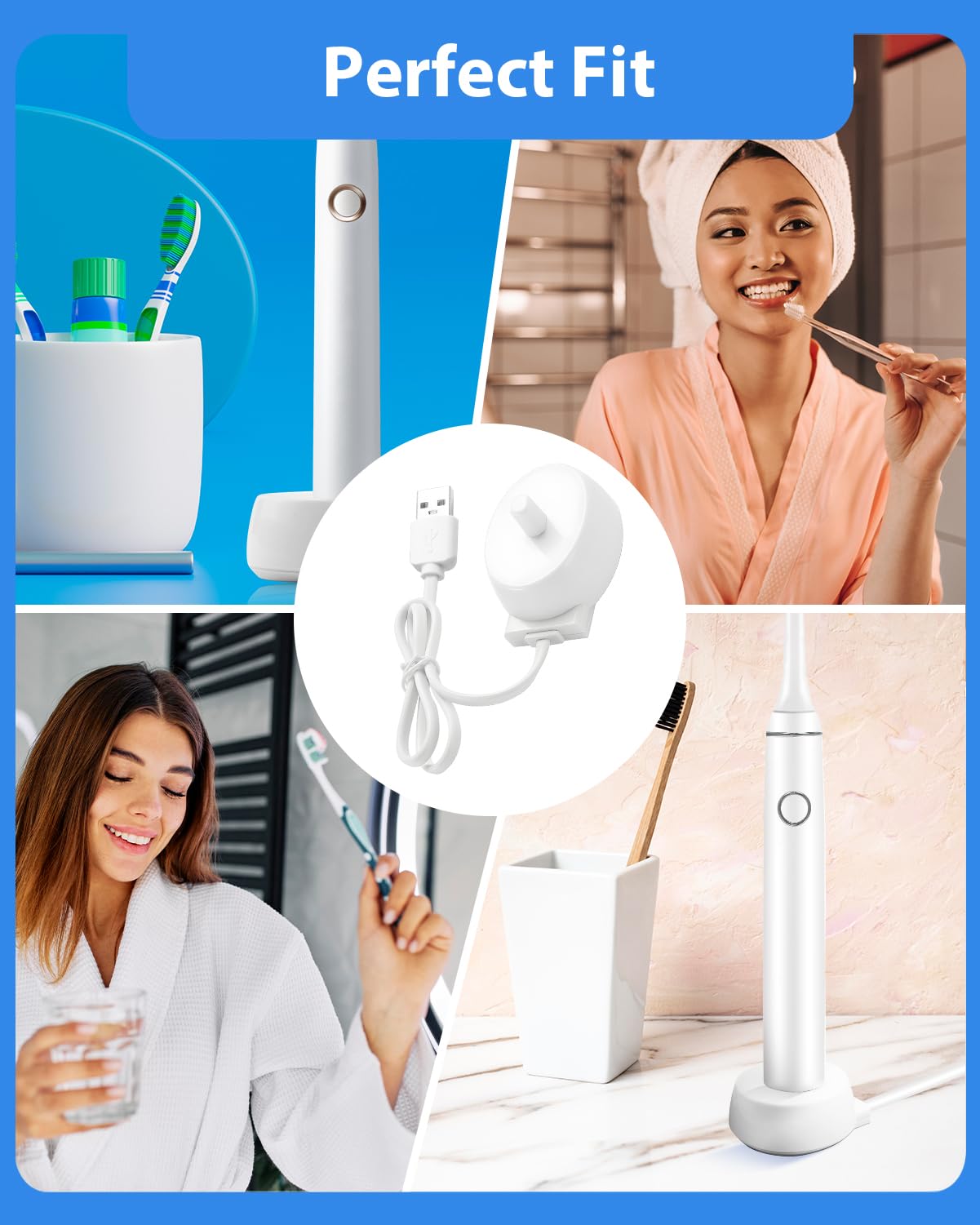 Ładowarka USB do elektrycznej szczoteczki do zębów Oral B, ładowarka, stacja ładująca, gniazdko elektryczne do serii B IO, typ 3757, kabel do ładowania, przenośna, kompatybilna z iO6, iO5, iO4, iO3