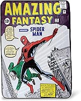 Vista 1 de Spider-Man Marvel Amazing Fantasy No. 15 - Manta de forro polar, manta coleccionable oficial de Marvel, mide 60 x 45 pulgadas