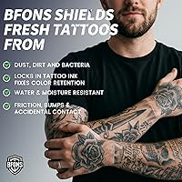 Vista 2 de BFONS Vendajes impermeables para cuidado posterior del tatuaje, 2 pulgadas x 16 yardas, cinta para cubrir tatuajes, suministros de tatuaje, vendaje