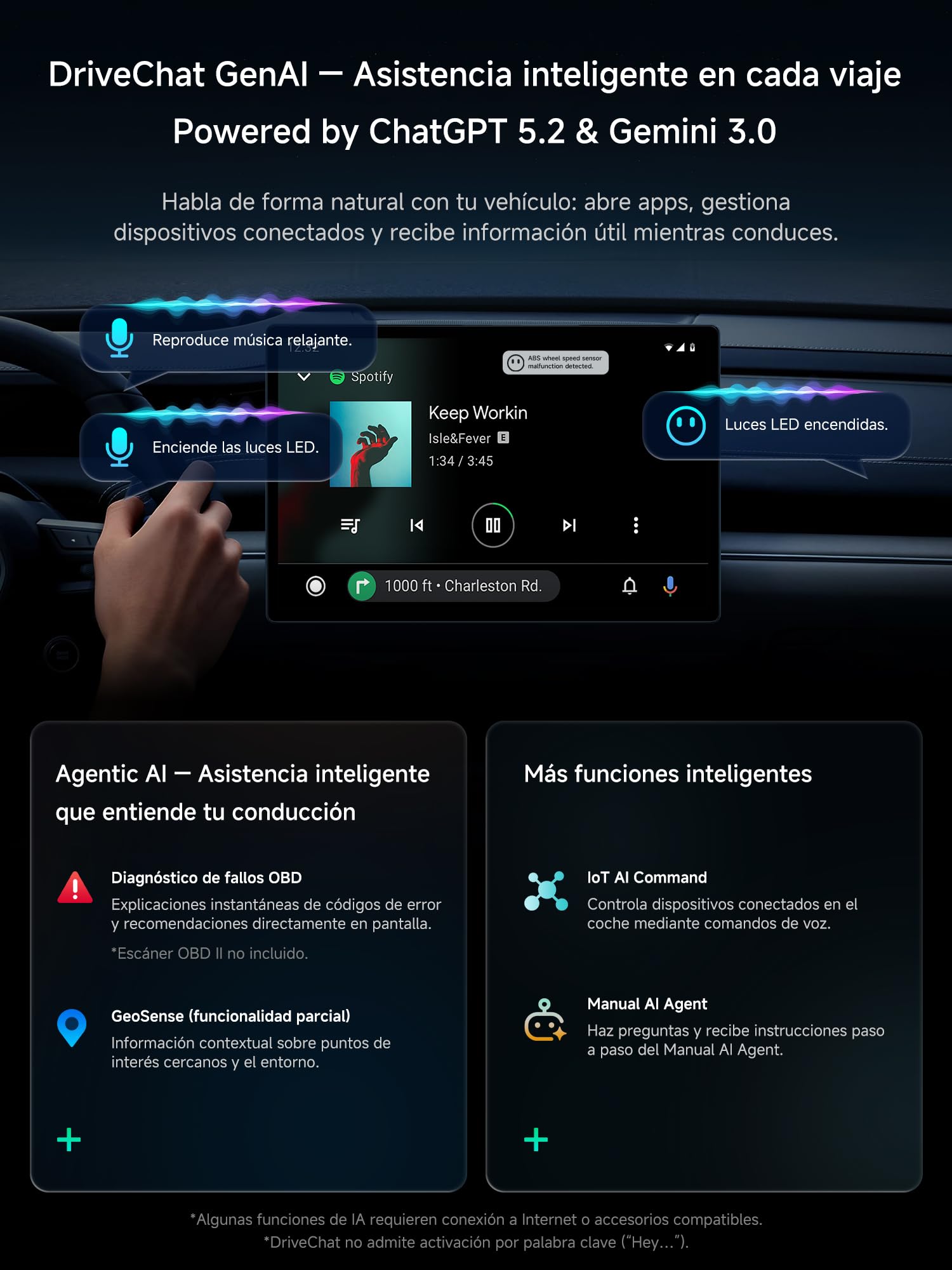 Adaptateur CarPlay sans Fil, Magic AI Box Android Auto avec Double WiFi, Verrouillage Bluetooth, DriveChat AI Voice, 2GO+16GO, pour Netflix/Youtube/Carte TF, CB4A
