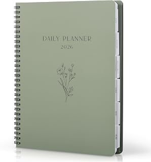 Beautiful 2026 Daily Planner - 7" x 10" Daily Planner for Women or Men with Weekly & Monthly Spreads for Easy Planning - Perfect Calendar Book To Organize All Tasks and Boost Productivity