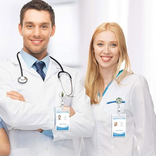 Miniatura 3 de Clip retráctil para carrete de insignia, lindo soporte para credenciales de enfermería con clip de cocodrilo, clip decorativo con nombre en