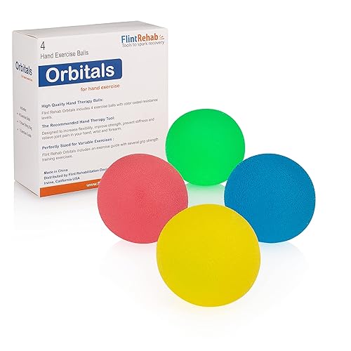 FlintRehab Premium Hand Exercise Balls - Set of 4 for