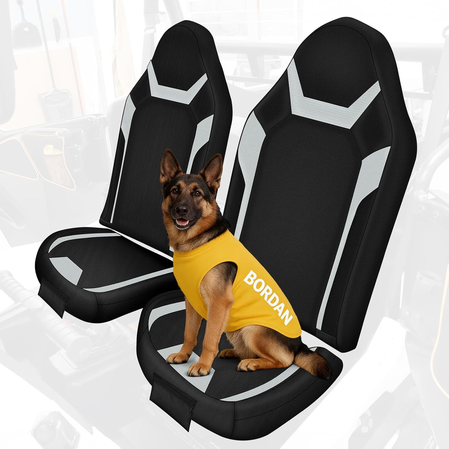 BORDAN UTV Seat Covers with Pocket for 2014-2023 Polaris RZR XP 1000 2 Seats/4 Seats, 1680D Heavy Duty UTV Seat Cover Waterproof Compatible with 2017-2022 Polaris RZR XP Turbo & XP RS1, 2 Pack