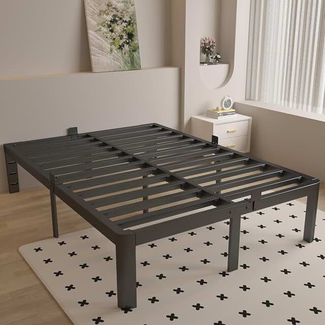 Full Size Bed Frame 16 Inch Black image
