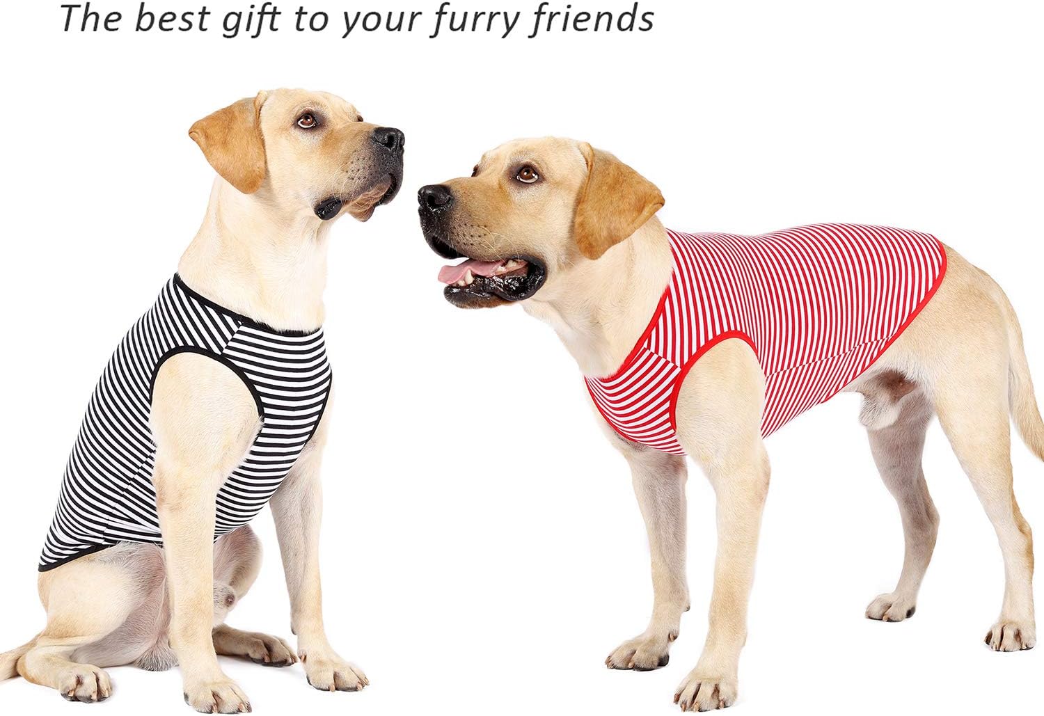 PetVogue Dog Clothes Striped Shirts for Small Medium Pitbull Large Dogs,2 Packs 3XL
