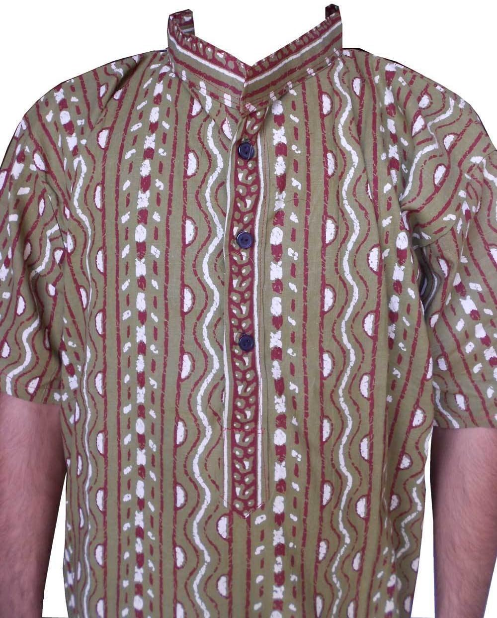 IndianTraditional Men Kurta Casual Cotton Ethnic Bollywood Cloth Shirt Multi-Color
