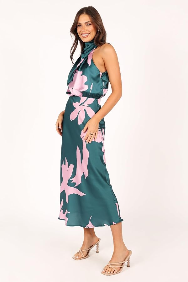 Petal & Pup Anabelle Halter Neck Midi Dress - Green Pink XS by Petal & Pup - Used condition - Image 5