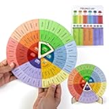 Feelings Wheel Therapy Office Desk Decor - Large Mental Health Emotions Chart with Spinning Pointer & Stand - Therapist Gifts for Home Office, Kids & Adults, Calming Tool, Emotion Wheel