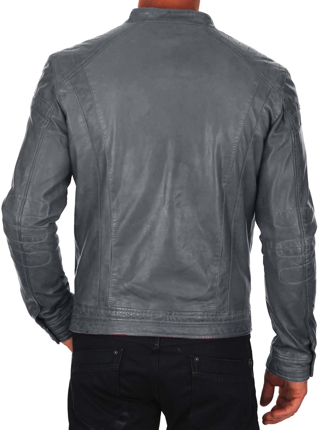 Benjer Skins Genuine Lambskin Leather Jackets For Men - Motorcycle Biker Leather Jacket Men 407
