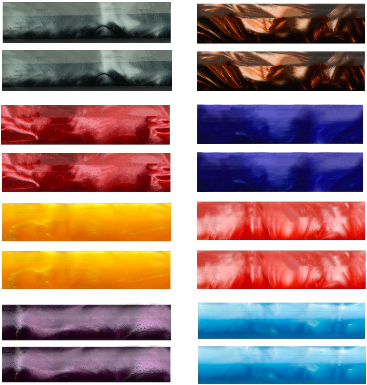 Penn State Industries WXAQBDR99 Aquabright Dream 16pc Acrylic Pen Blank Assortment 5/8" Square x 5" Long