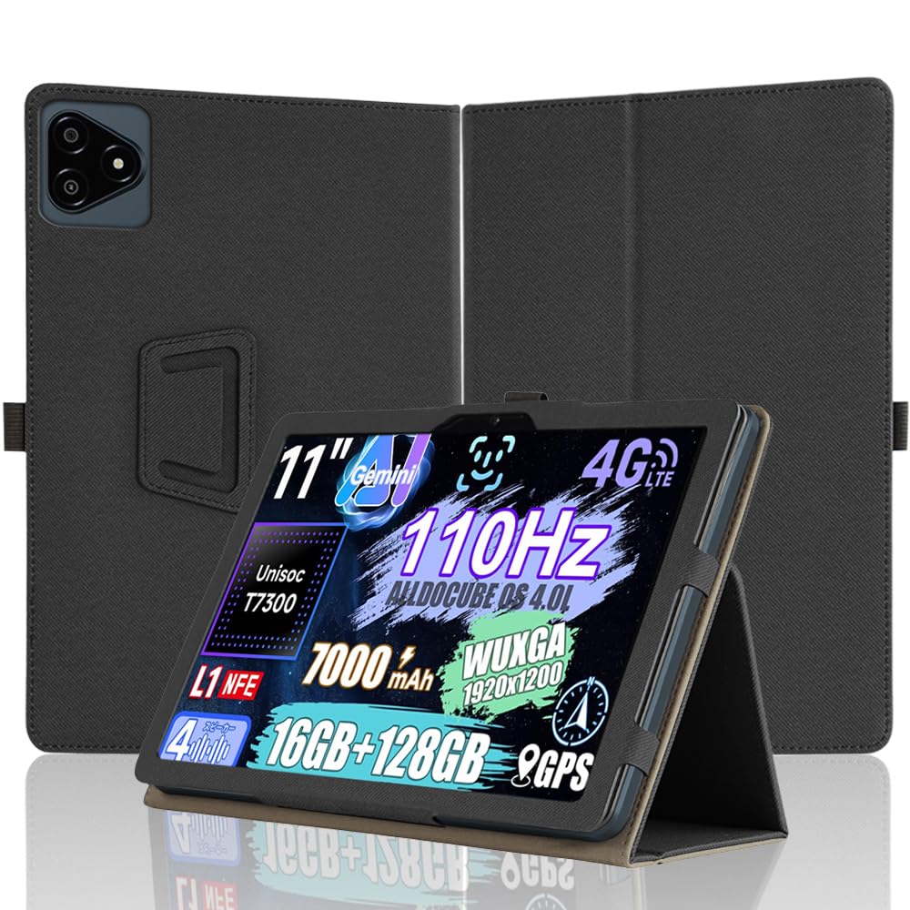 【BESTJP】For ALLDOCUBE iPlay70E 11インチタブレットケース Android 15専用保護カバー 2025年モデル 軽量型 横開き 二つ折り PU素材 耐落下性 衝撃吸収 持ち運びに便利なリストストラップ付き ペンカバーとスタンド機能付きです