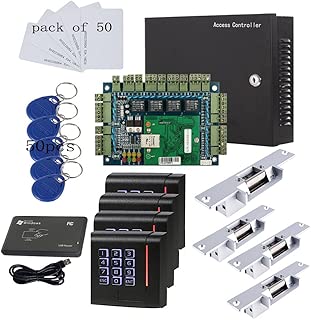 110V Security Network Door Access Control Board Kit Metal Power Box for 4 Doors Fail Secure Strike Lock RFID Password Reader Key Cards - coolthings.us