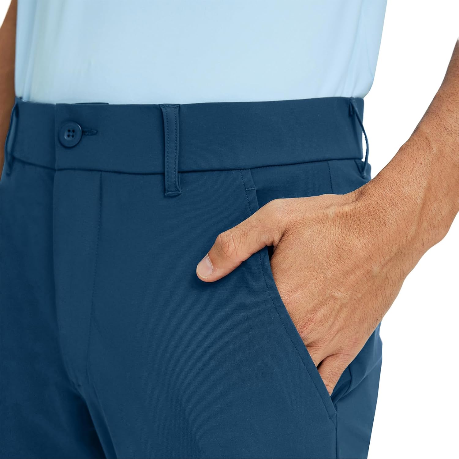 M MAELREG Mens Golf Pants Stretch 30"/32"/34" Classic Fit Quick Dry Lightweight Casual Dress Trousers with Pockets - Image 3