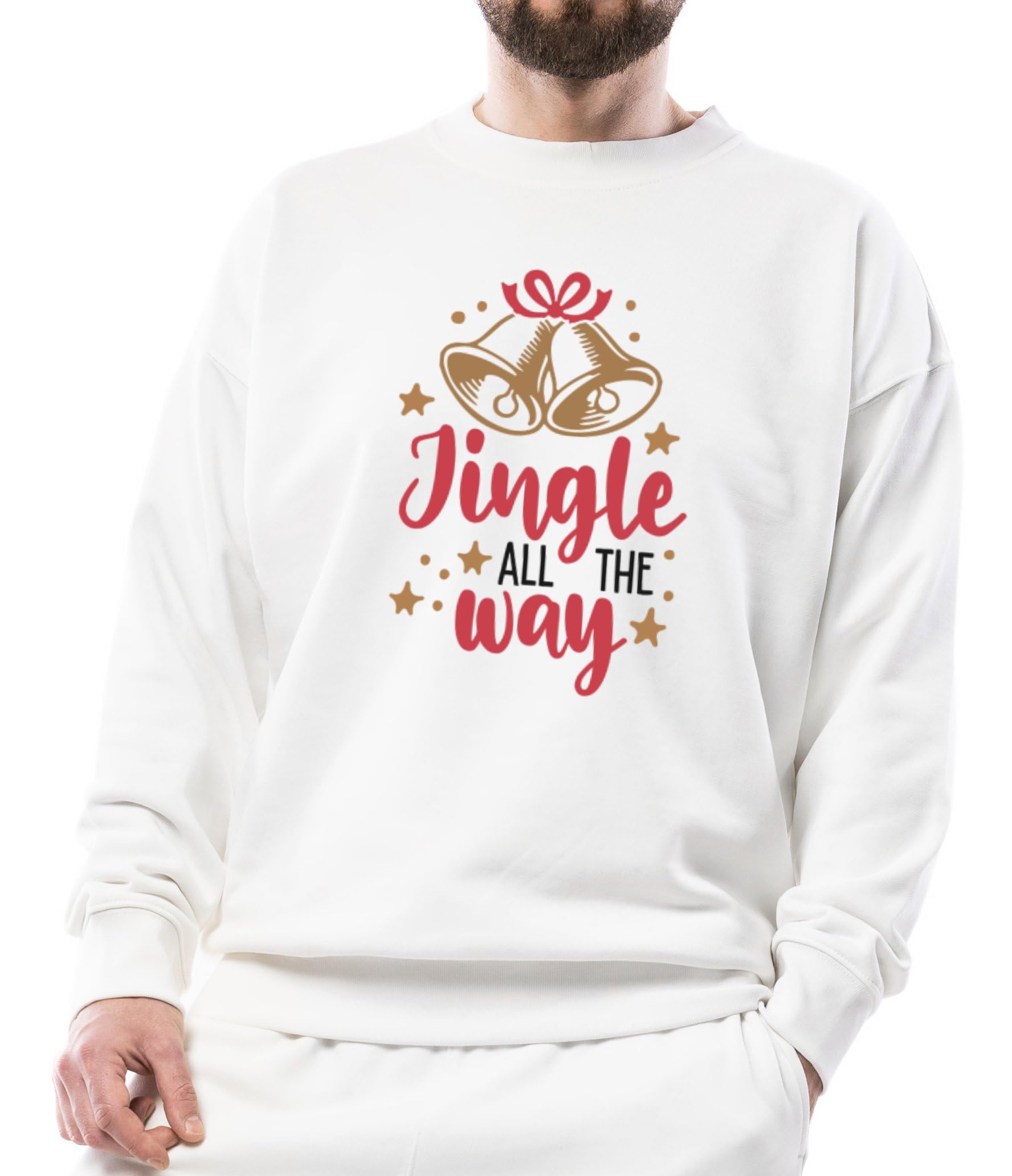seek buy love Christmas Jingle All The Way Unisex Sweatshirt, Holiday Bell Long Sleeve Shirt, Festive Winter Apparel for Men and Women-picture-45