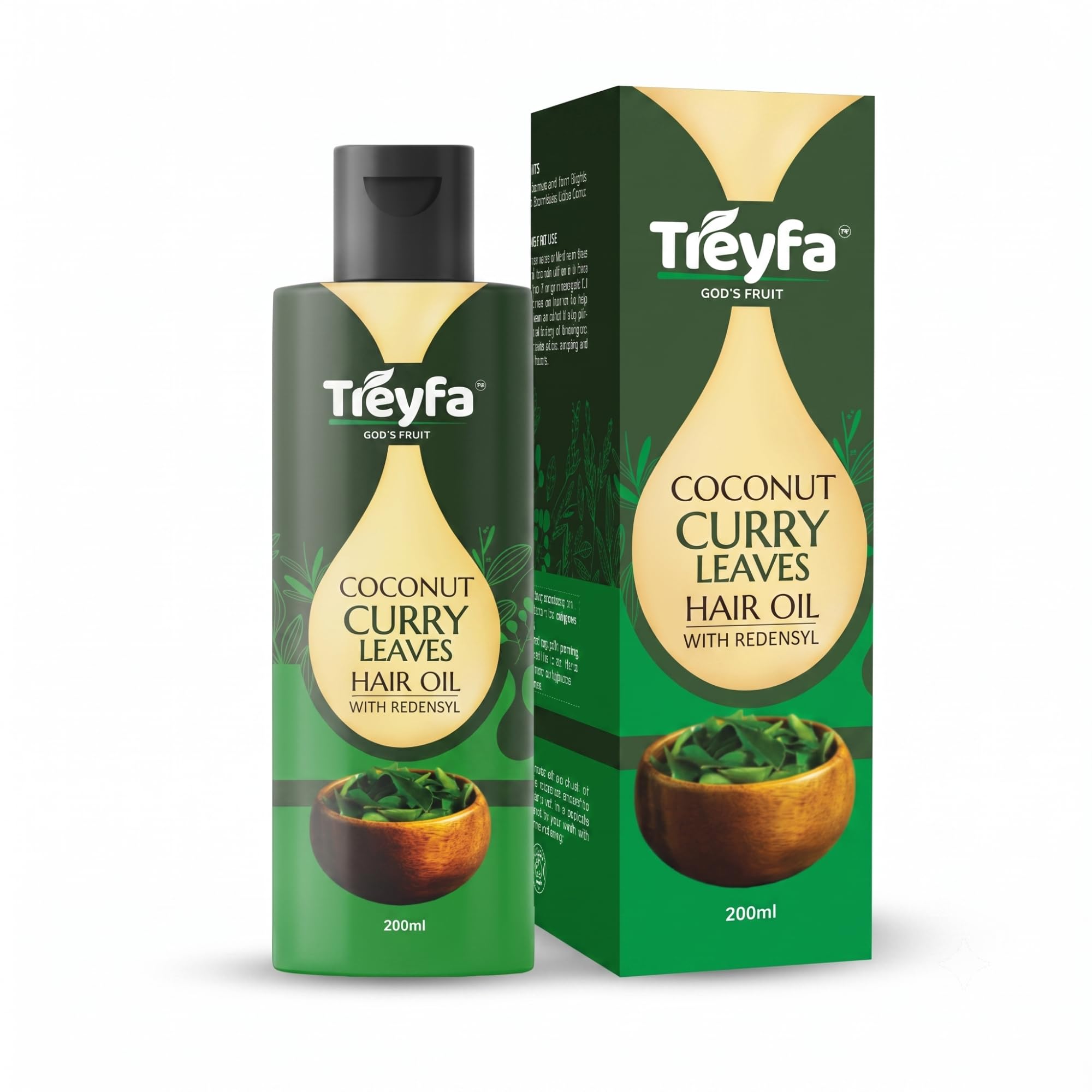 Treyfa Coconut Curry Leaves Ayurvedic Herbal Hair Growth Oil for Women & Men, 200ml - Coconut Oil, Hair Oils & Summer Essentials for Hair Strengthening and Naturally Black Hair-image-20