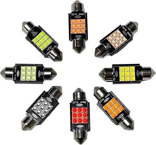 Miniatura 2 de SOCAL-LED 4 bombillas LED de 1.220 in Festoon Canbus Super Bright 3030 Chipset interior del coche luz de cúpula DE3175 luz de mapa, verde