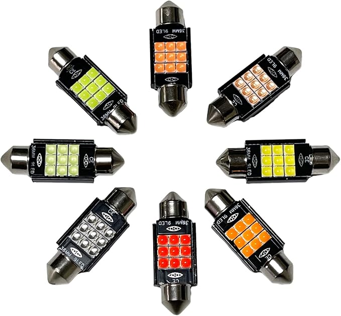 Bombillas LED festón 36mm paquete 4 morado miniatura 2
