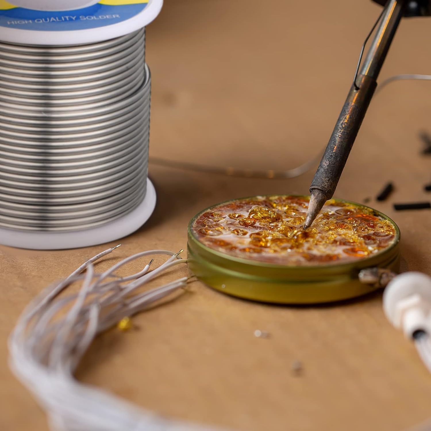 2 Packs 60-40 Tin Rosin Core Solder Wire for Electrical Soldering, Home DIY, 2 mm, 500 g