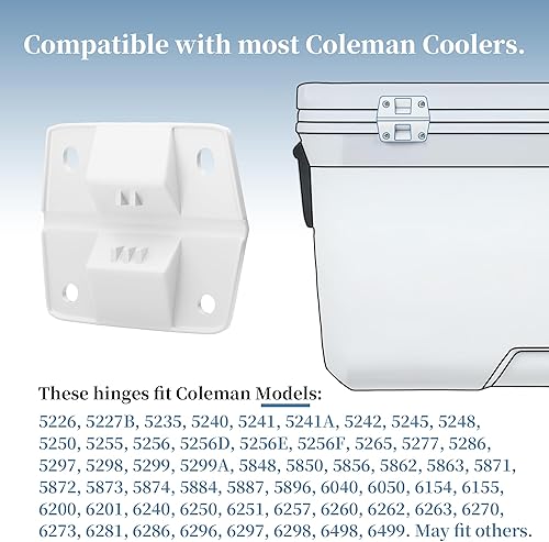 Miniatura 4 de Cooler Hinges and 14 inch Heavy Duty Stainless Steel Lid Strap Replacement for Coleman Cooler, Coleman Cooler Hinges Replacement, Coleman Cooler Lid