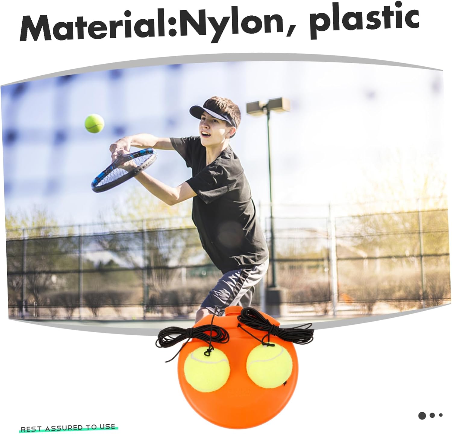 Tennis Training Tool Equipment Rebound Ball Bounce Back Trainer for Reflexes Eye Hand Coordination
