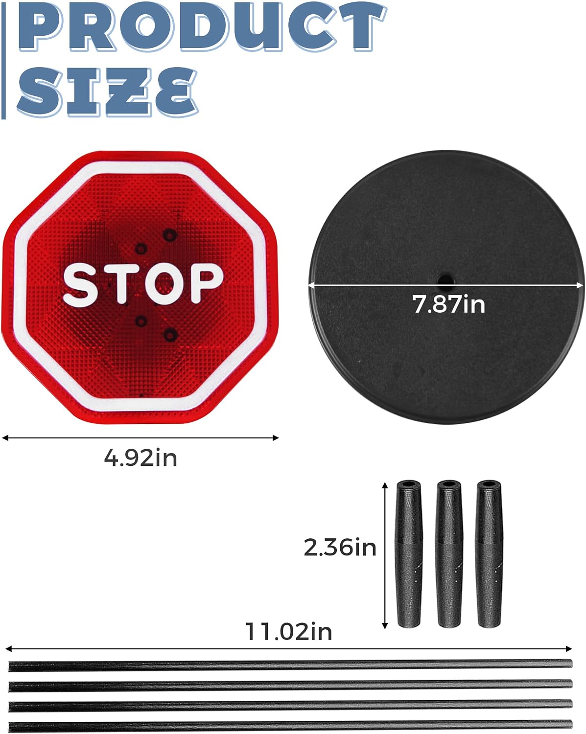 Garage Parking Aid,Garage Stopper for Parking Car,LED Flashing Stop Sign,Car Accessories Warning Adjustable Height Parking Assistant Stop Indicator Sensors for Vehicles,Fits RV,SUV, Cars