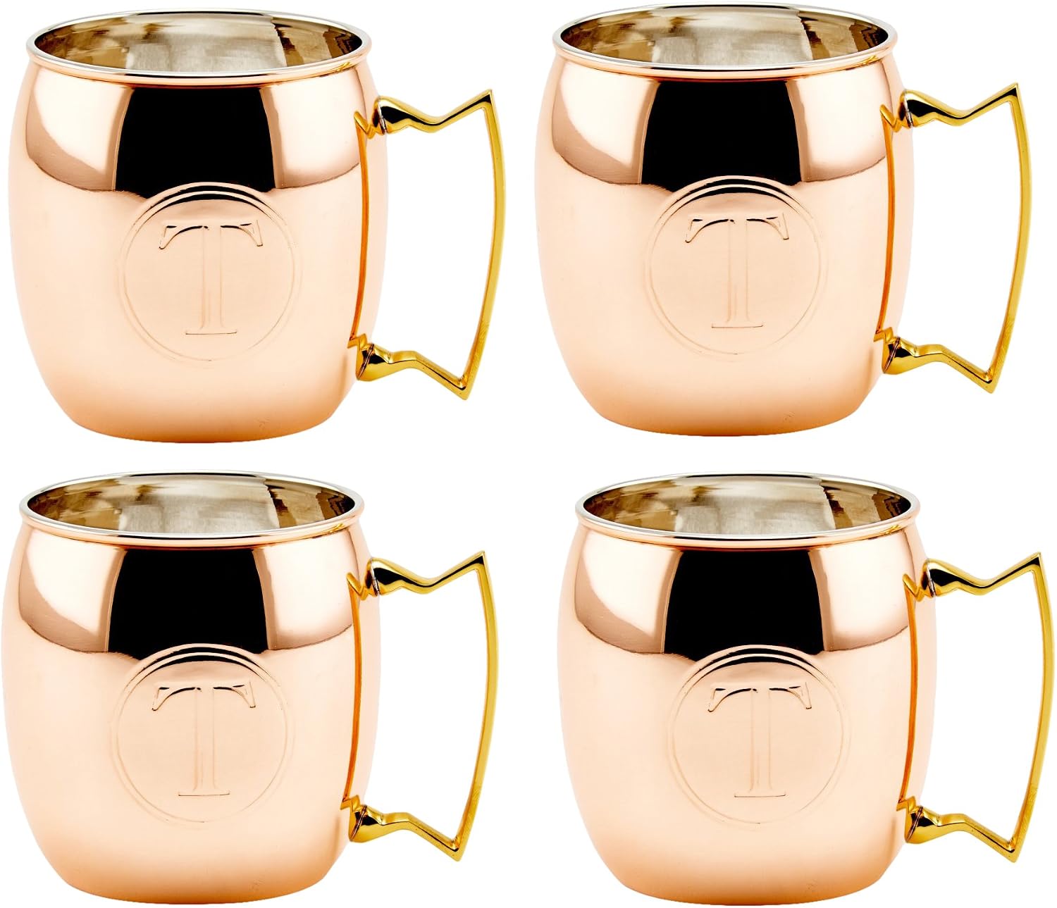 Old Dutch International Solid Moscow Mule Mug, 16-Ounce, Monogrammed A, Copper