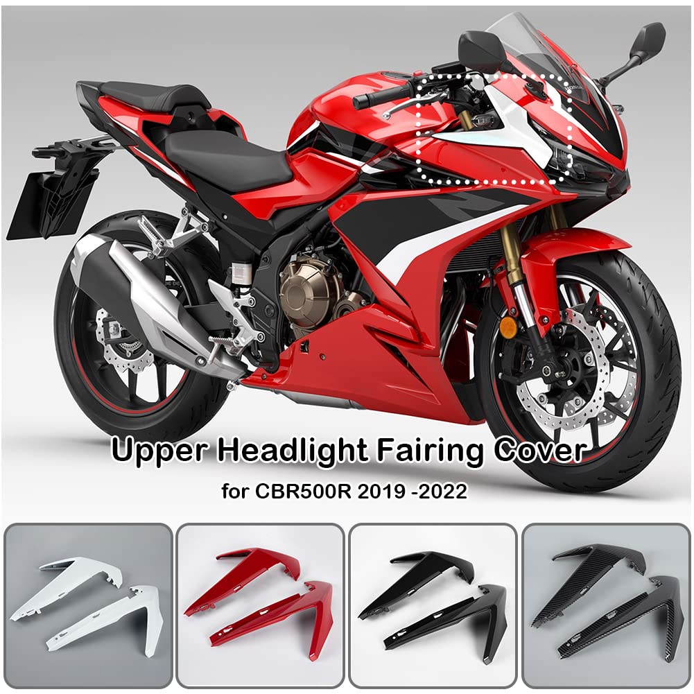Fayedenicy Moto CBR500R Couvercle De Carénage Latéral De Phare Supérieur Avant Protecteur De Panneau De Phare