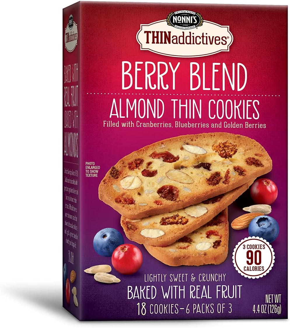 Nonni's THINaddictives Berry Blend Almond Thin Cookies