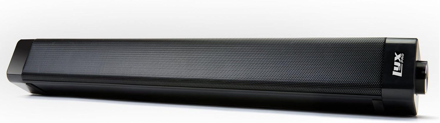 LyxPro Mini Sound Bar - Wireless Bluetooth Home & Mobile Soundbar Speaker System Rechargeable Battery for TV, Cellphone, PC, Theater, Tablet & More, Includes USB Power Cord & 3.5mm Cable