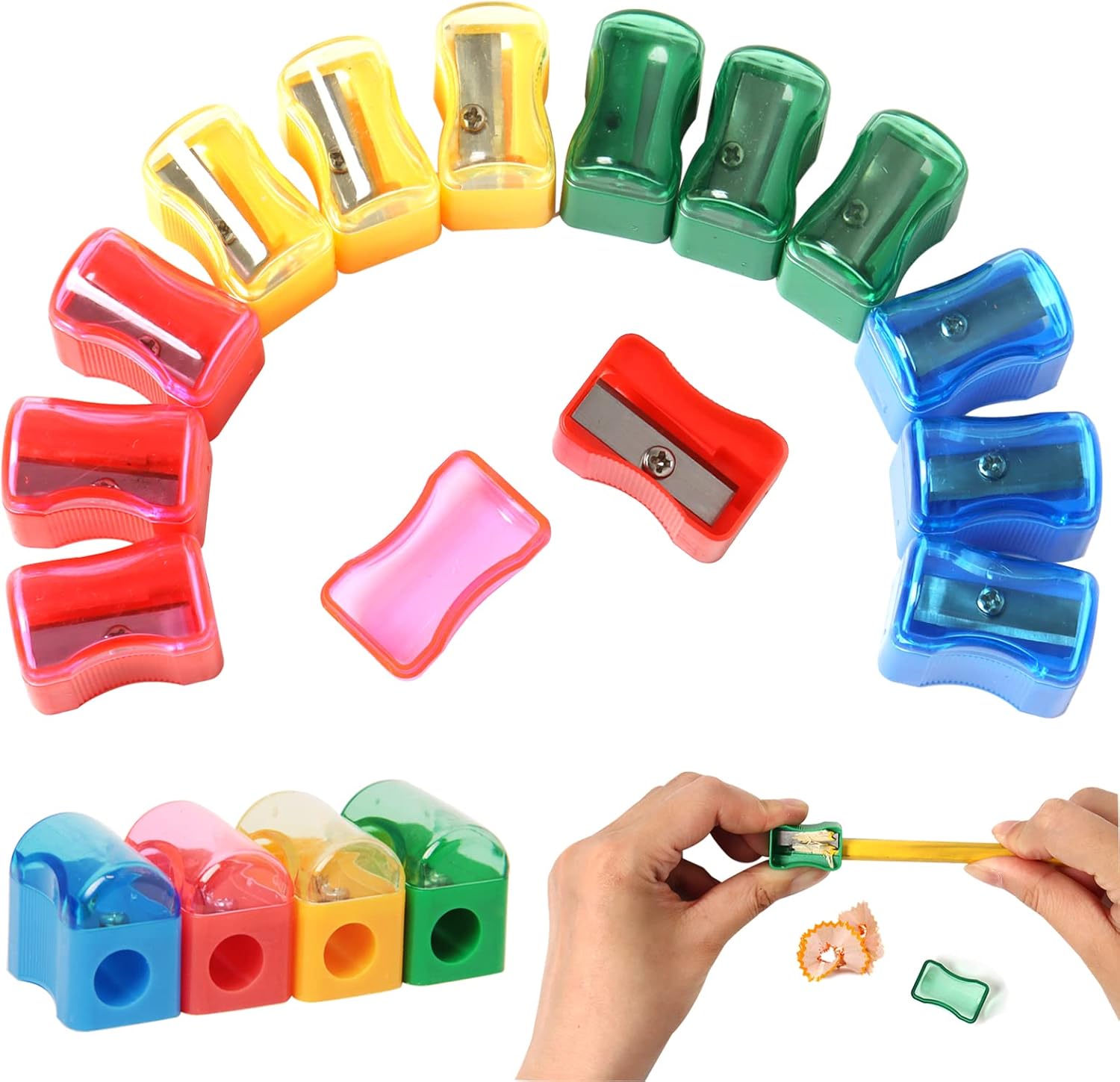 Tenceur 600 Pcs Pencil Shrpener Hndheld Bulk Mini Kuwit | Ubuy - View #3