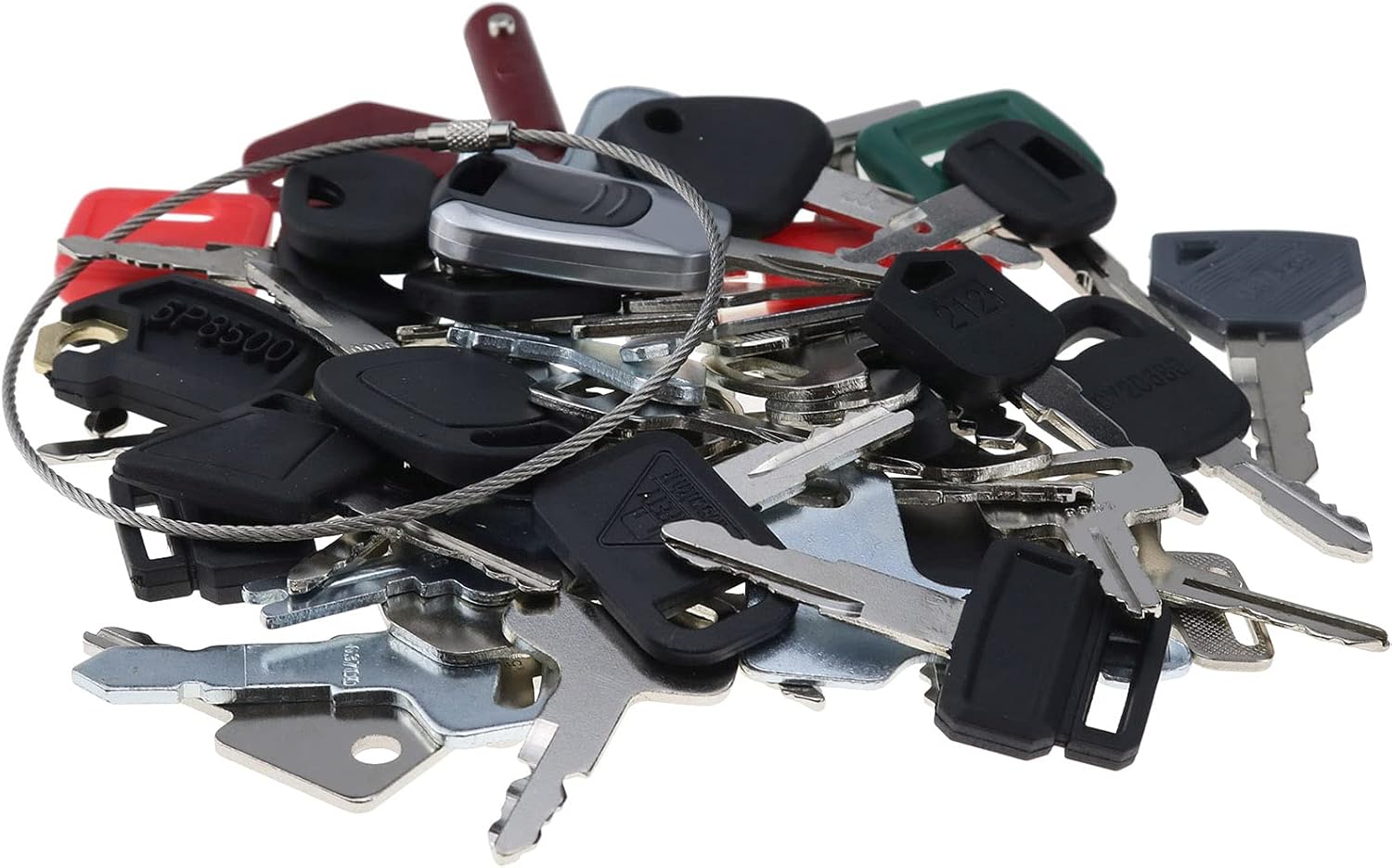 Solarhome 56 Ignition Key Set Equipment Keys Heavy Equipment Key Set for Bobcat CASE Caterpillar Genie GRADALL HYSTER JCB JLG Komatsu SANY MULTIQUIP KOBELCO New Holland KUBOTA Volvo & More