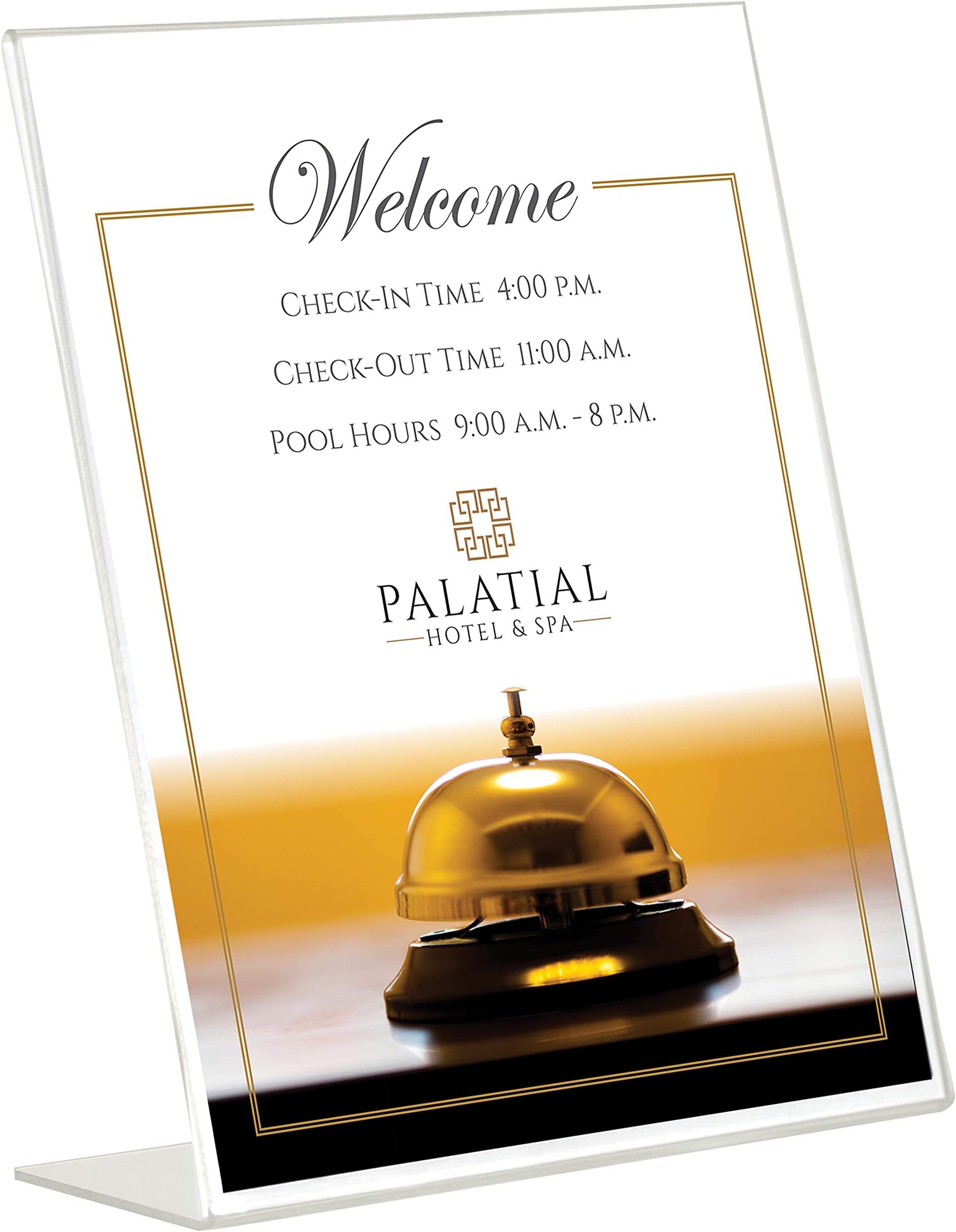 5 Pack Acrylic L-Display, 8.5" x 11"