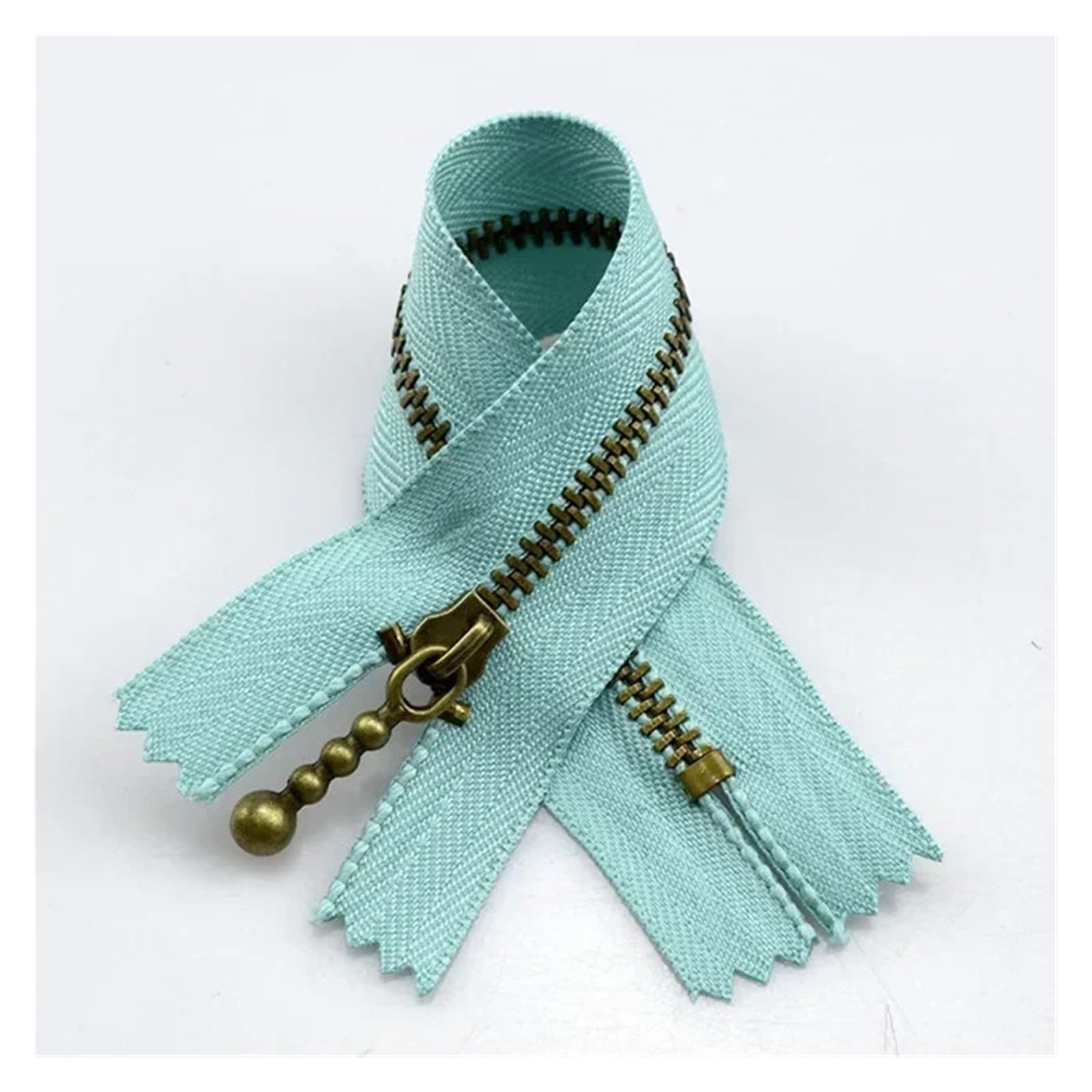 Cerniera lampo 5/10 Pz 3 # Cerniere in metallo 12-40 cm Chiusura con cerniera chiusa for borse Scarpe Borse Kit di riparazione con cerniera Accessori for cucire ( Color : A4-15-Green , Size : 40CM_10P