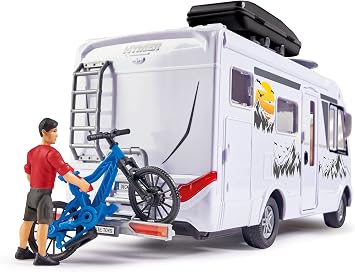 Dickie Toys Camper Toy with Hymer License, Opening Doors, Lights & Sounds