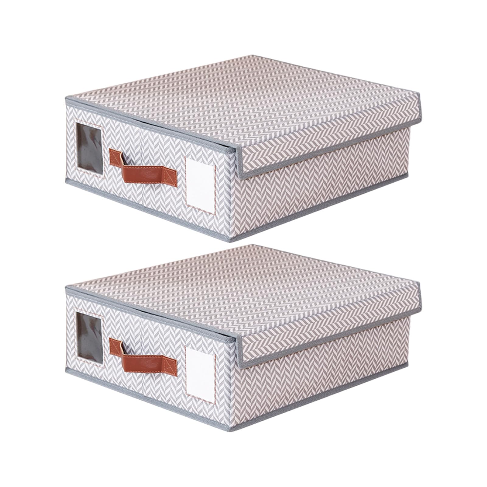 Boîte de rangement en tissu non tissé respirant avec fenêtre pour placards