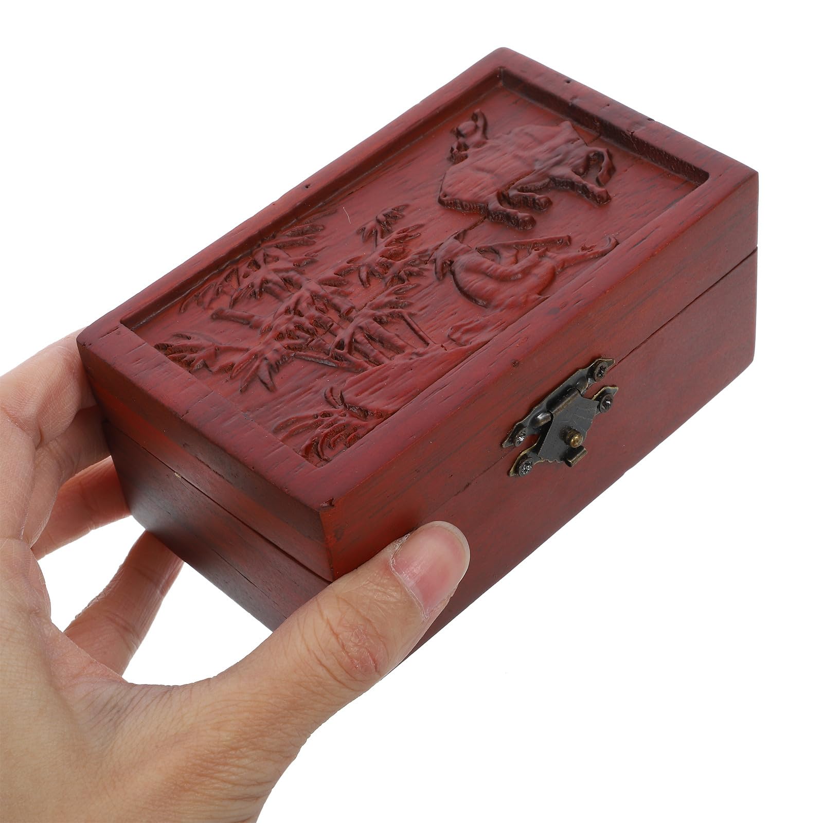 ERINGOGO Coffrets à Bijoux en Bois de Palissandre Style Rétro Délicat, Boîte de Rangement pour Boucles D'oreilles et Colliers, pour Décoration ou Anniversaire