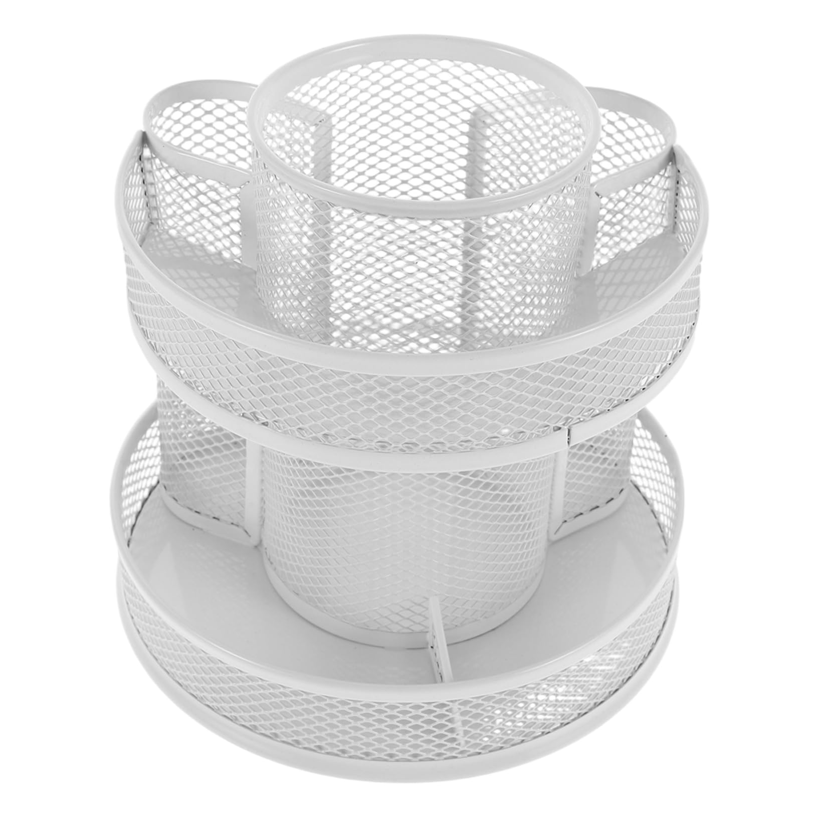 Uonlytech 360grado Portapenne Girevole in Metallo Per Scrivania Organizer Gradi Per Matite Per Cancelleria Ufficio Scuola e Casa Articoli Cancelleria