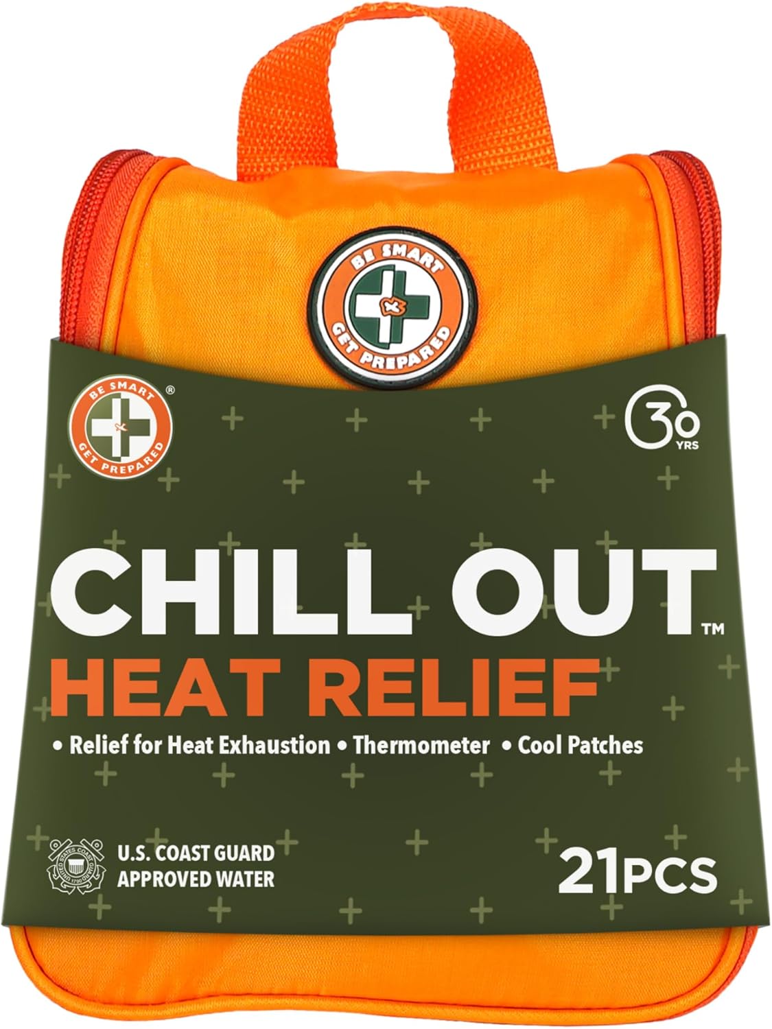 Be Smart Get Prepared Chill Out Heat Relief Kit - 21 Pieces - Designed for Camping, Hiking, Sports, Outdoor & Physical Activities - Compact & Portable