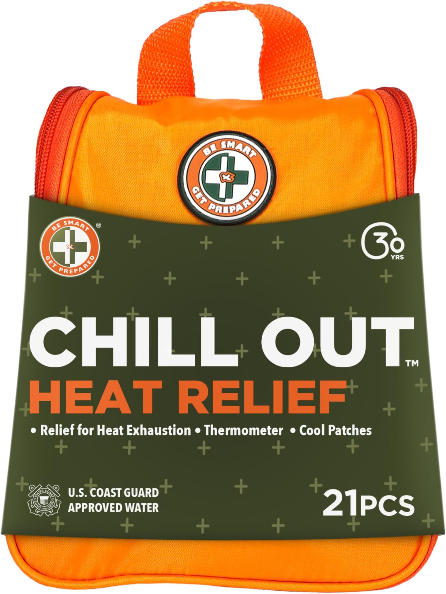 Be Smart Get Prepared Chill Out Heat Relief Kit - 21 Pieces - Designed for Camping, Hiking, Sports, Outdoor & Physical Activities - Compact & Portable