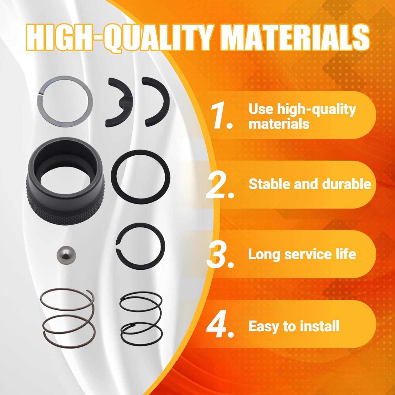 N864734 Collar Spring Steel Ball Impact Driver Kit Compatible with Dewalt DCF845 DCF845P1 DCF850 DCF850B DCF850N Atomic Cordless Impact Driver Replace Parts N921819 NA202231