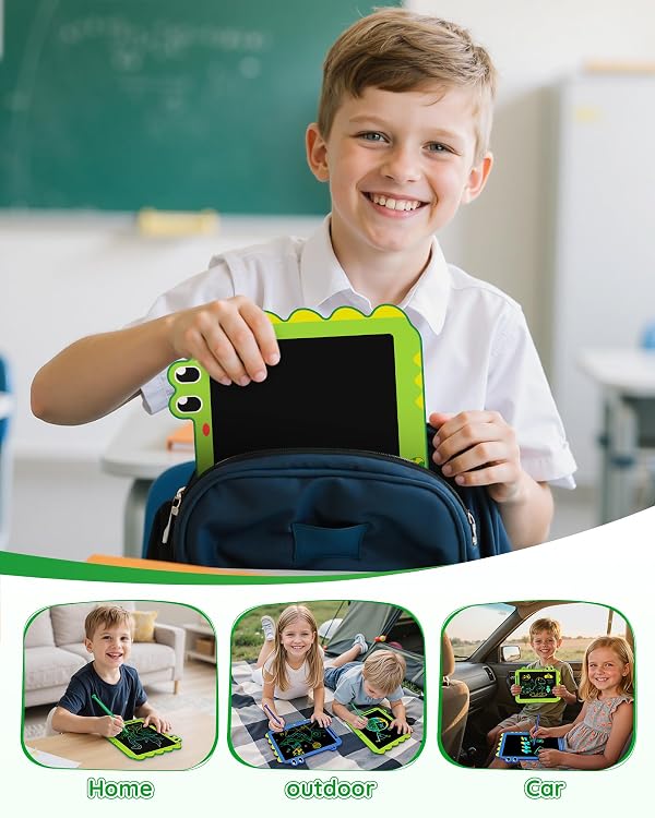 ORSEN 12 Inch LCD Doodle Board Tablet Toy - Green Dinosaur Drawing Pad for Kids 3-6 Years Old - Christmas and Birthday Gifts by ORSEN - Image 6