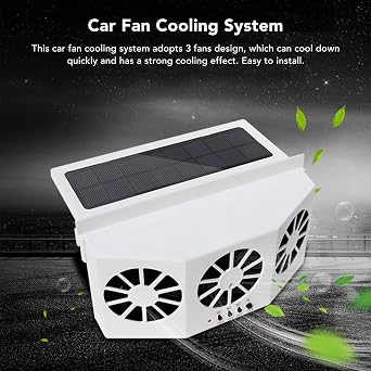 Solar Powered Car Ventilator, Solar Car Exhaust Fan Window Vent, Solar Ventilation Fan for Car