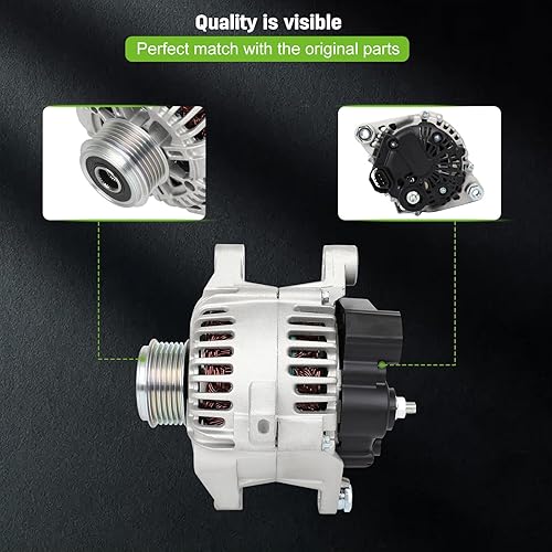 Miniatura 4 de SCITOO Alternador para alternadores 11189 apto para Hyundai para Sonata 2006-2010, para Kia para Forte 2010-2013, para Kia para Forte Koup
