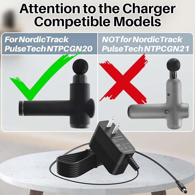 Cargador para masajeador NordicTrack PulseTech NTPCGN20 miniatura 2